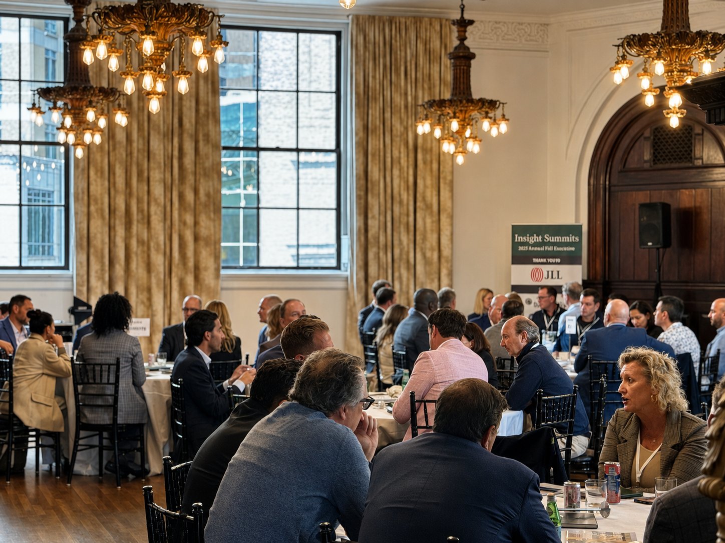 A ballroom luncheon in Boston
