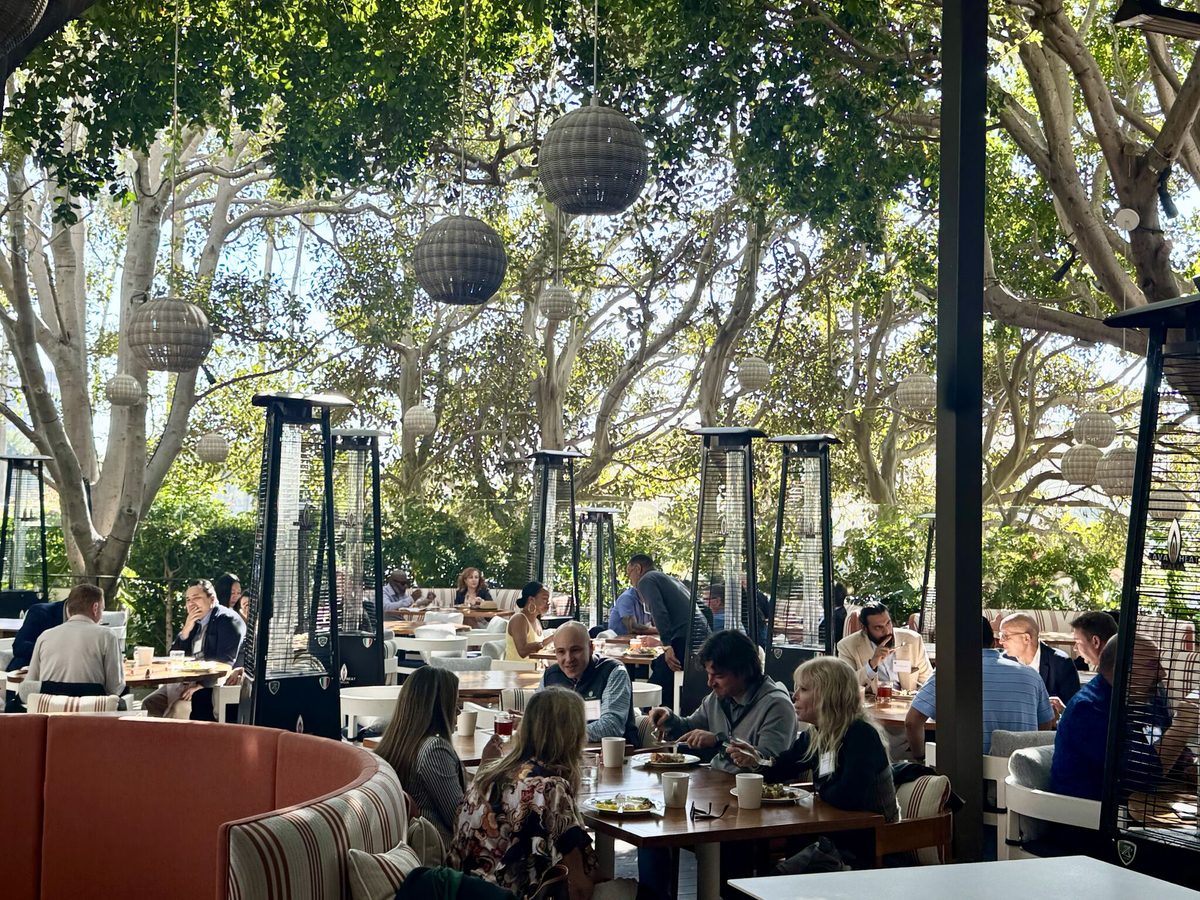 A garden lunch beneath the fig trees